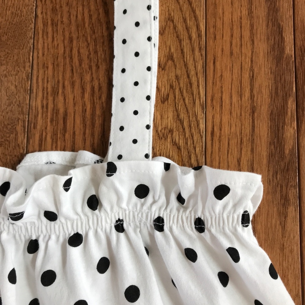 Zara Girls NWOT polka dot cotton Retro sleeveless top size 9 - Picture 4 of 12